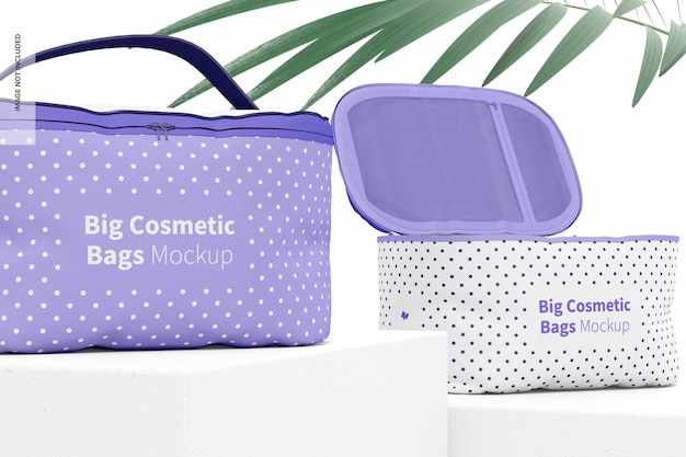 Big Cosmetic Bags Mockup