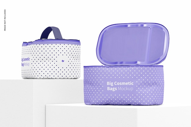 Big Cosmetic Bags Mockup