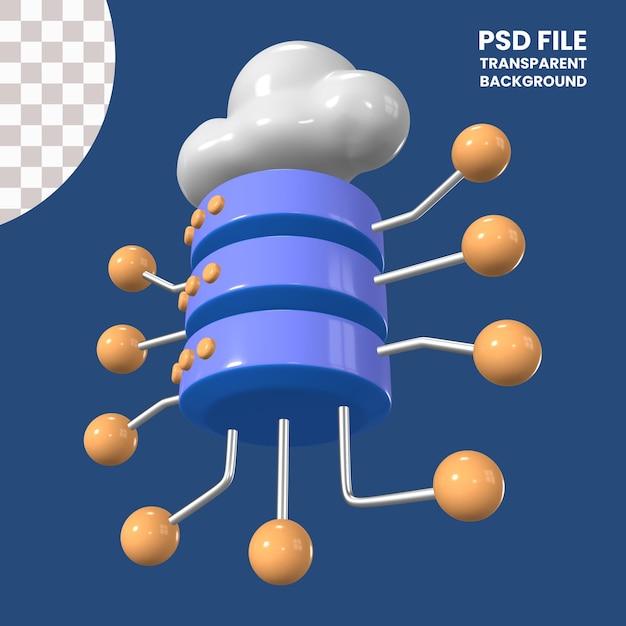 Big Data 3D-rendering Ikon