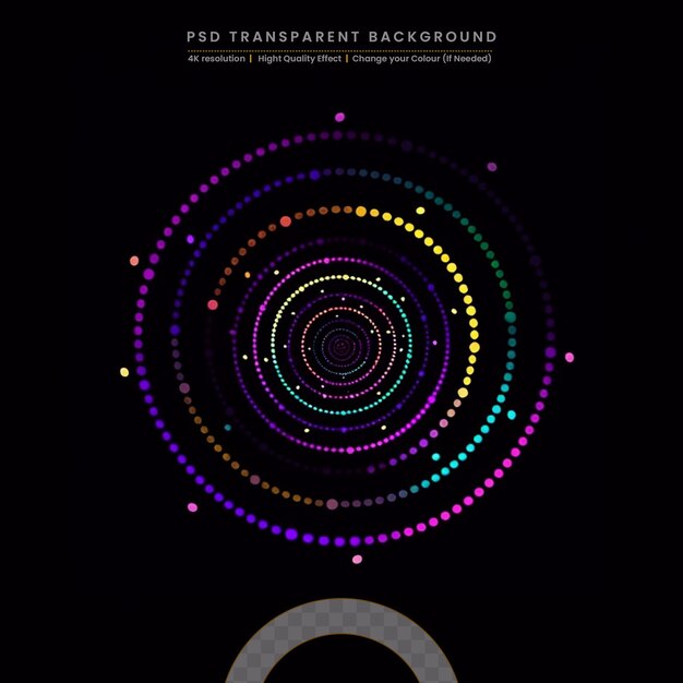 PSD big data technology circle design background