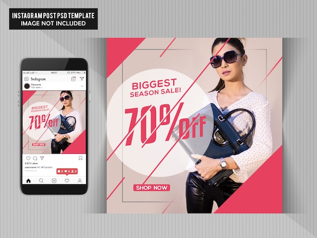 PSD big fashion sale flyer template