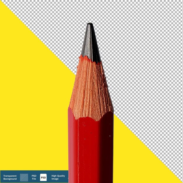 PSD piccola matita rossa grassa in png bianco