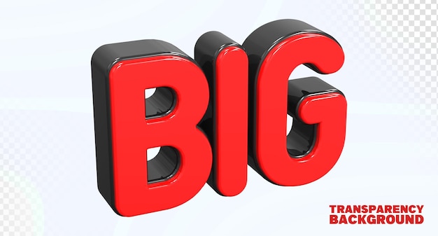 PSD big letter red 3d render