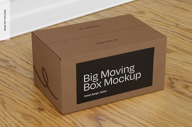 PSD big moving box mockup