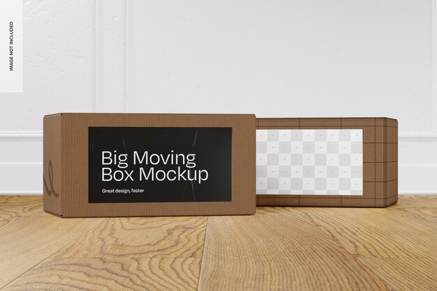 PSD big moving boxes mockup
