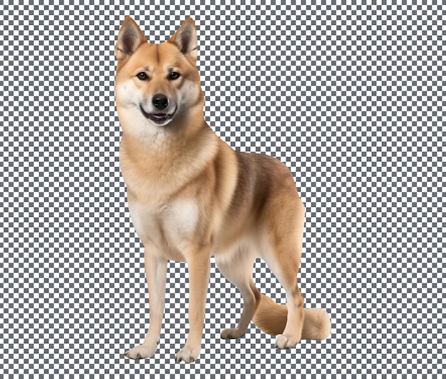 Big norwegian buhund breed dog isolated on a transparent background