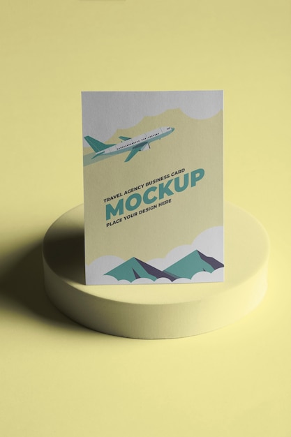 PSD big paper postcard mock-up design