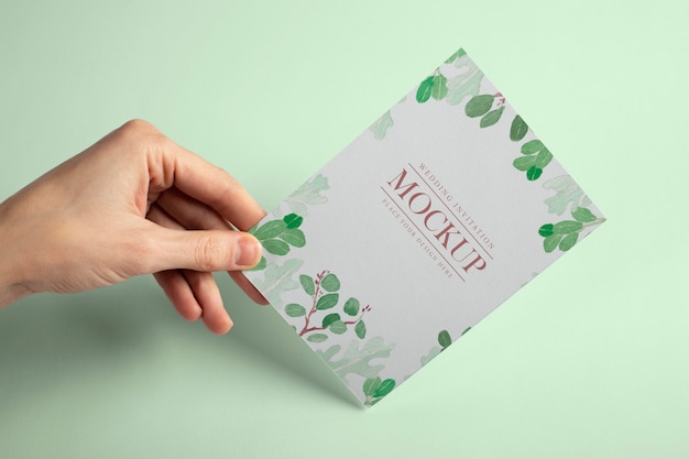 PSD big paper postcard mock-up design