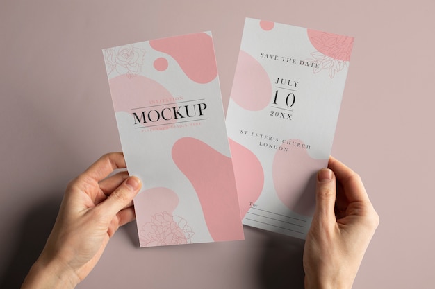 Big paper postcard mock-up design