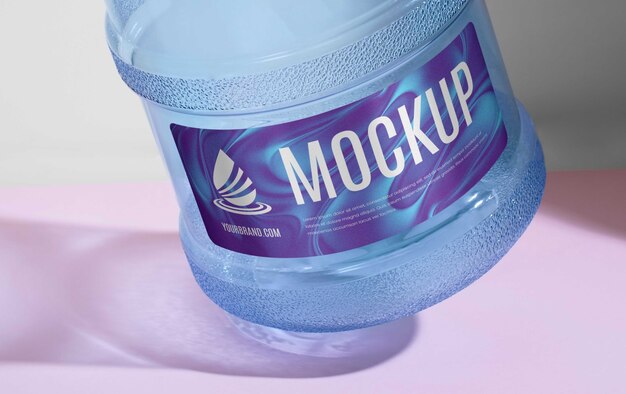 Big plastic water bottle mockup design