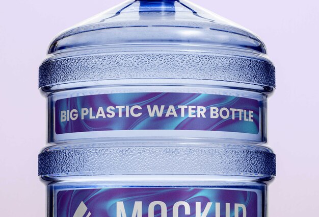 PSD big plastic water bottle mockup design