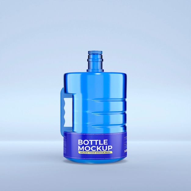 Big plastic water bottle mockup