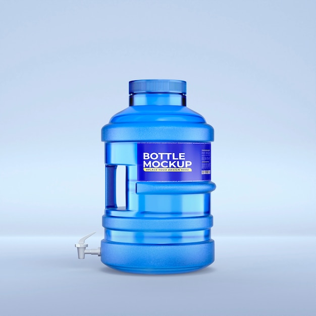 PSD big plastic water bottle mockup