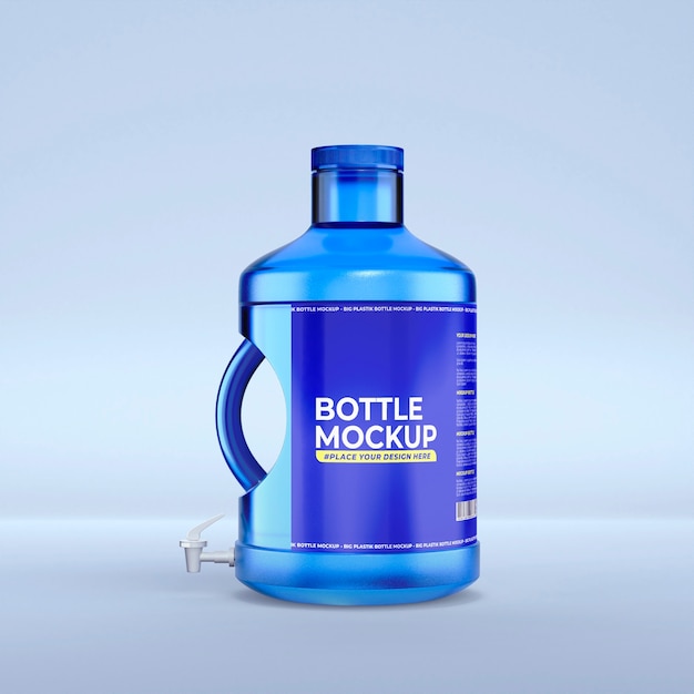 PSD big plastic water bottle mockup