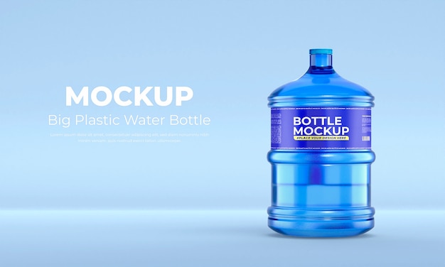 PSD big plastic water bottle mockup