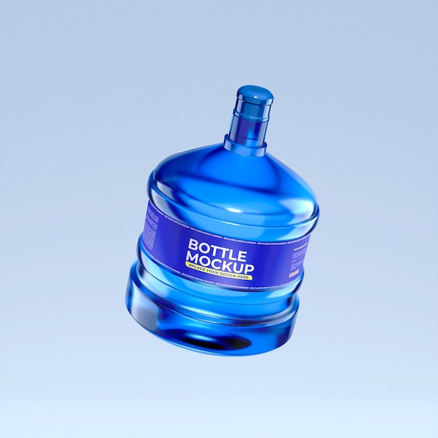 PSD big plastic water bottle mockup