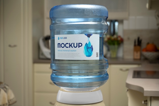 PSD grande mockup di bottiglia d'acqua in plastica