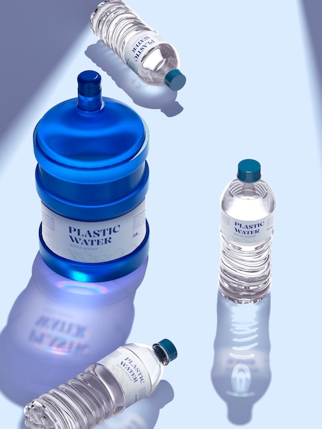 大きなプラスチック製の水瓶