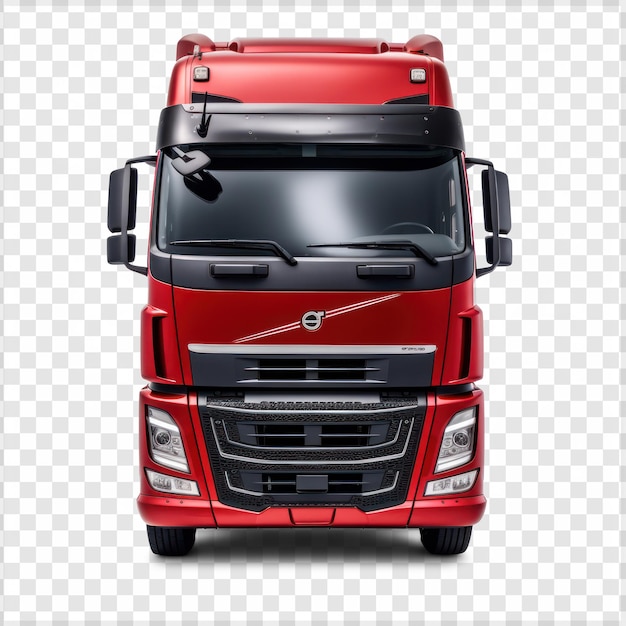 Big red truck transparency background psd