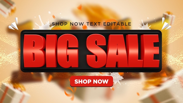 Big sale 3d banner premium psd