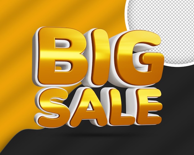 Big sale 3d text rendering alpha background psd