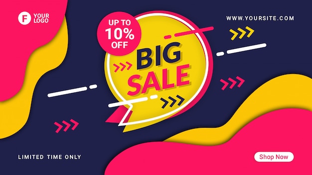 Big sale abstract banner template