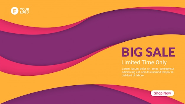 Big sale abstract banner template