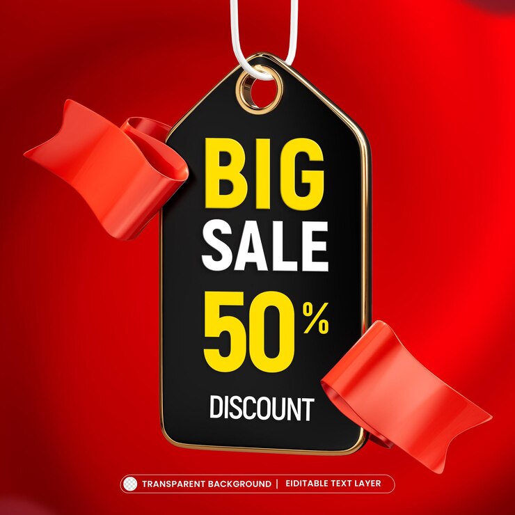 PSD big sale banner template design with offer
