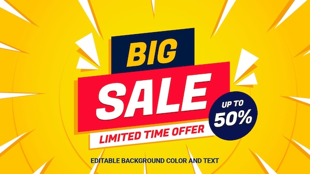 PSD big sale banner template promotion