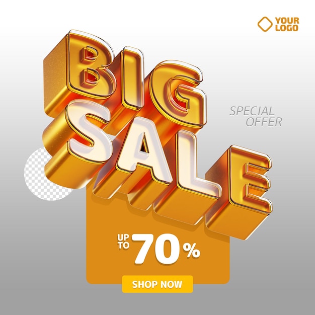 Big sale high quality 3d render banner template post