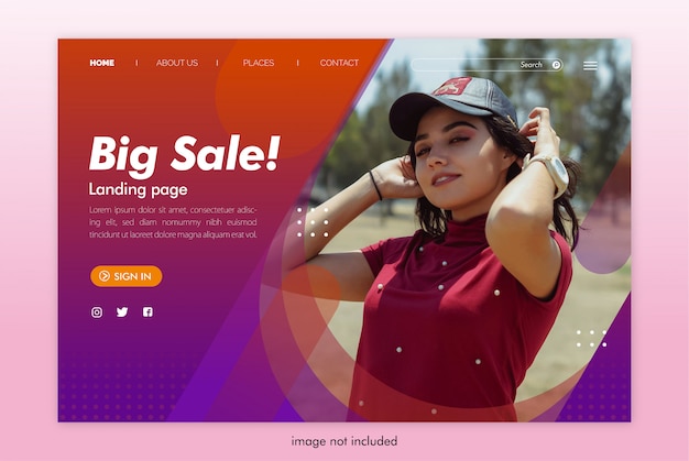 Big sale landing page website template