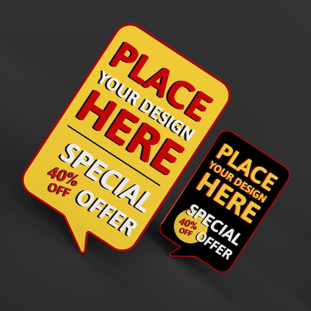 big sale mock-up banners with special offer