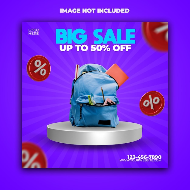 Big sale product promotion social media post banner