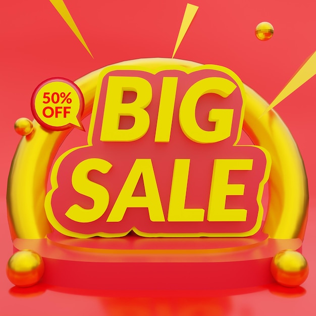 Big sale promotion banner template