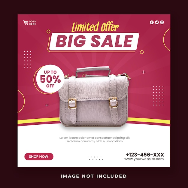 Big sale social media post template