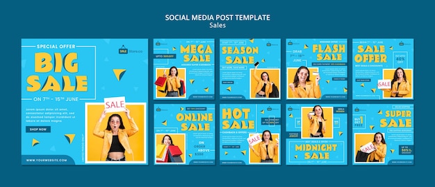 PSD big sale social media post template