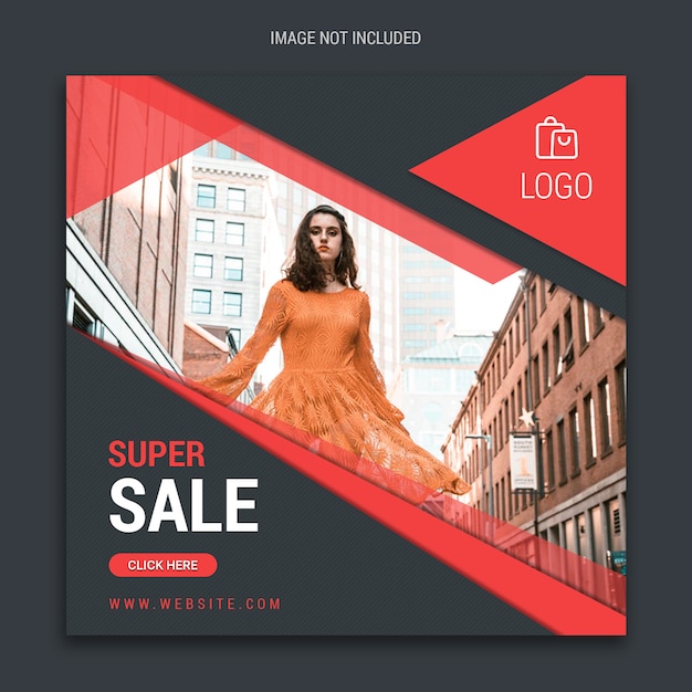 Big sale square social media banner