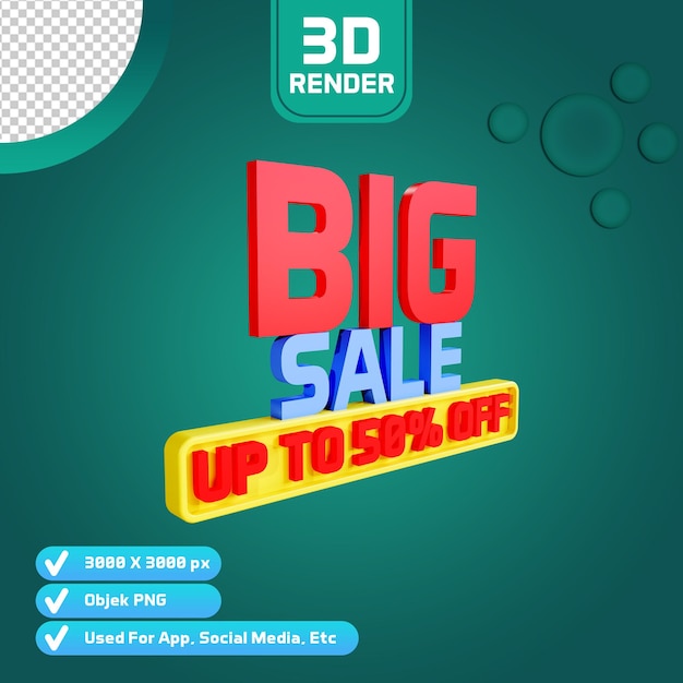 Big sale up to 50 off 3d render with transparent background
