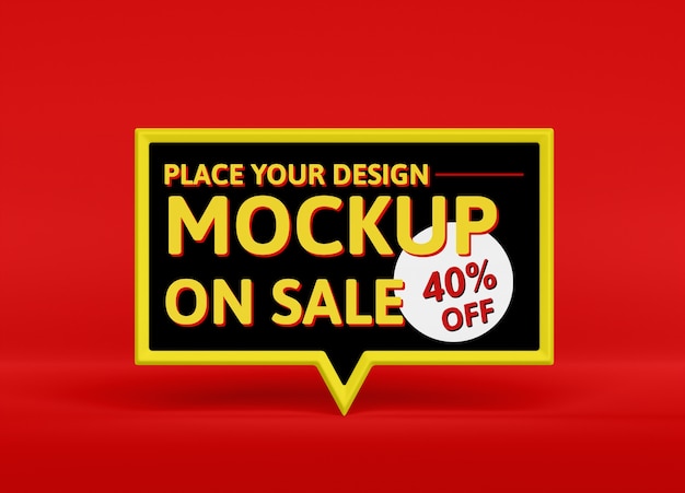 PSD big sale with special discount mock-up