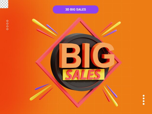 Big sales 3d icon