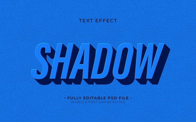 PSD big shadow text effect