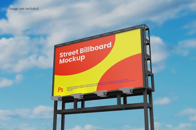 PSD big street billboard mockup for showcasing your design to clients