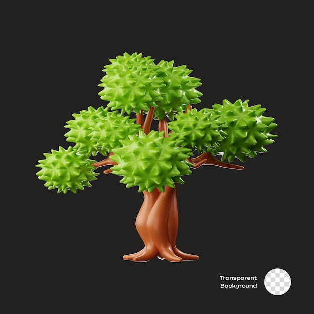 PSD big tree game assets 3d icon