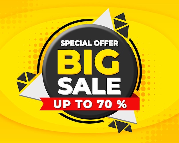 BigSale 70 с оранжевым фоном