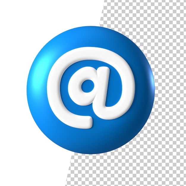 PSD bij logo e-mail teken 3d pictogram