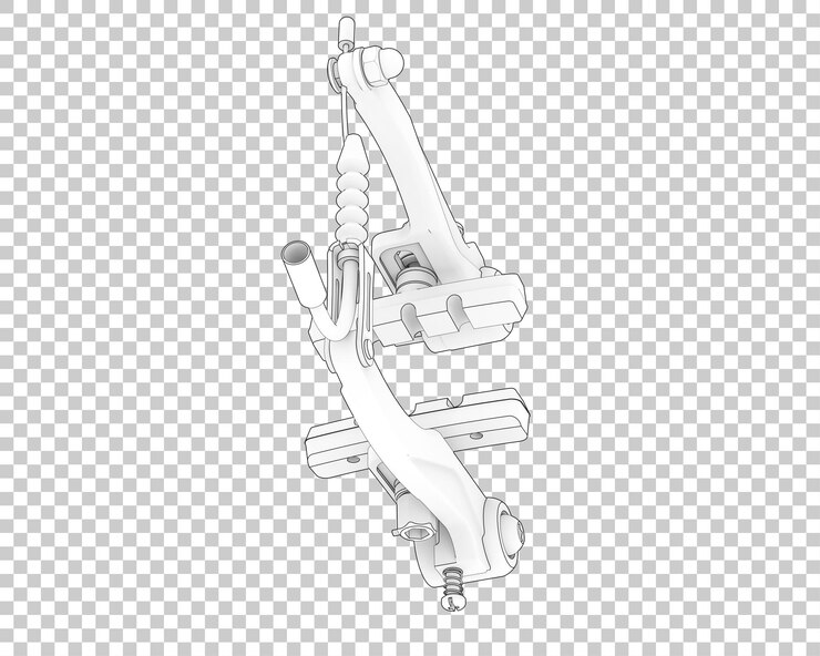 PSD bike brakes isolated on transparent background 3d rendering illustration