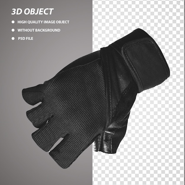 PSD bike glove transparent 3d object