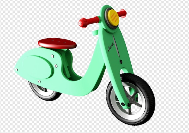 Rendering 3d giocattolo bici