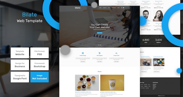 PSD bilate web template