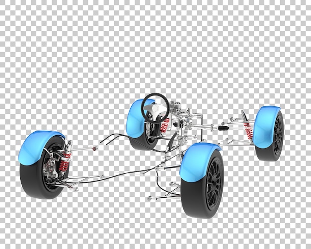 Bilfjæring isolert på transparent bakgrunn 3D-rendering illustrasjon